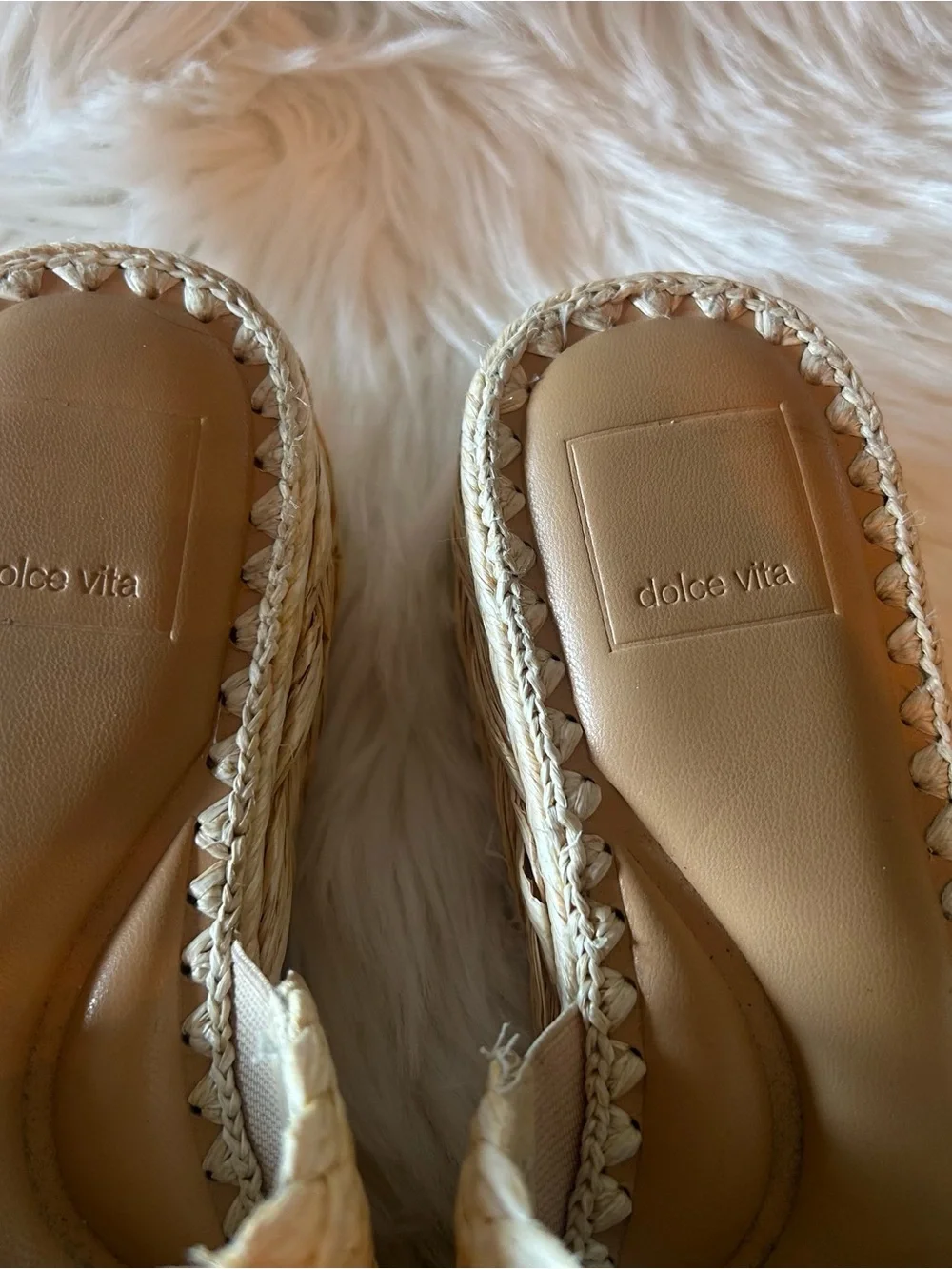 Lot of 2 Dolce Vita Chavi Platform Espadrille Slide Sandals Size 6.5